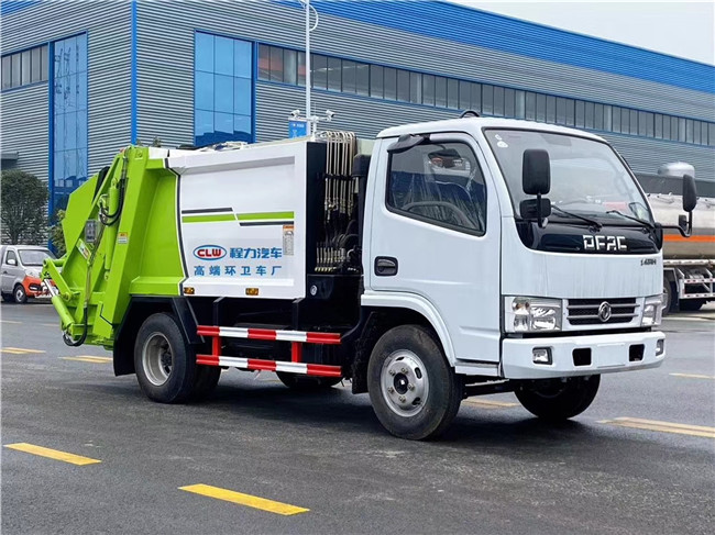 東風(fēng)4方藍(lán)牌壓縮垃圾車-后裝壓縮垃圾車